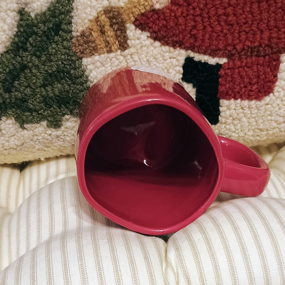 Rae Dunn Believe Red Ceramic Mug -NEW - Picture 2 of 7